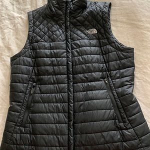 Black The North Face puffer vest